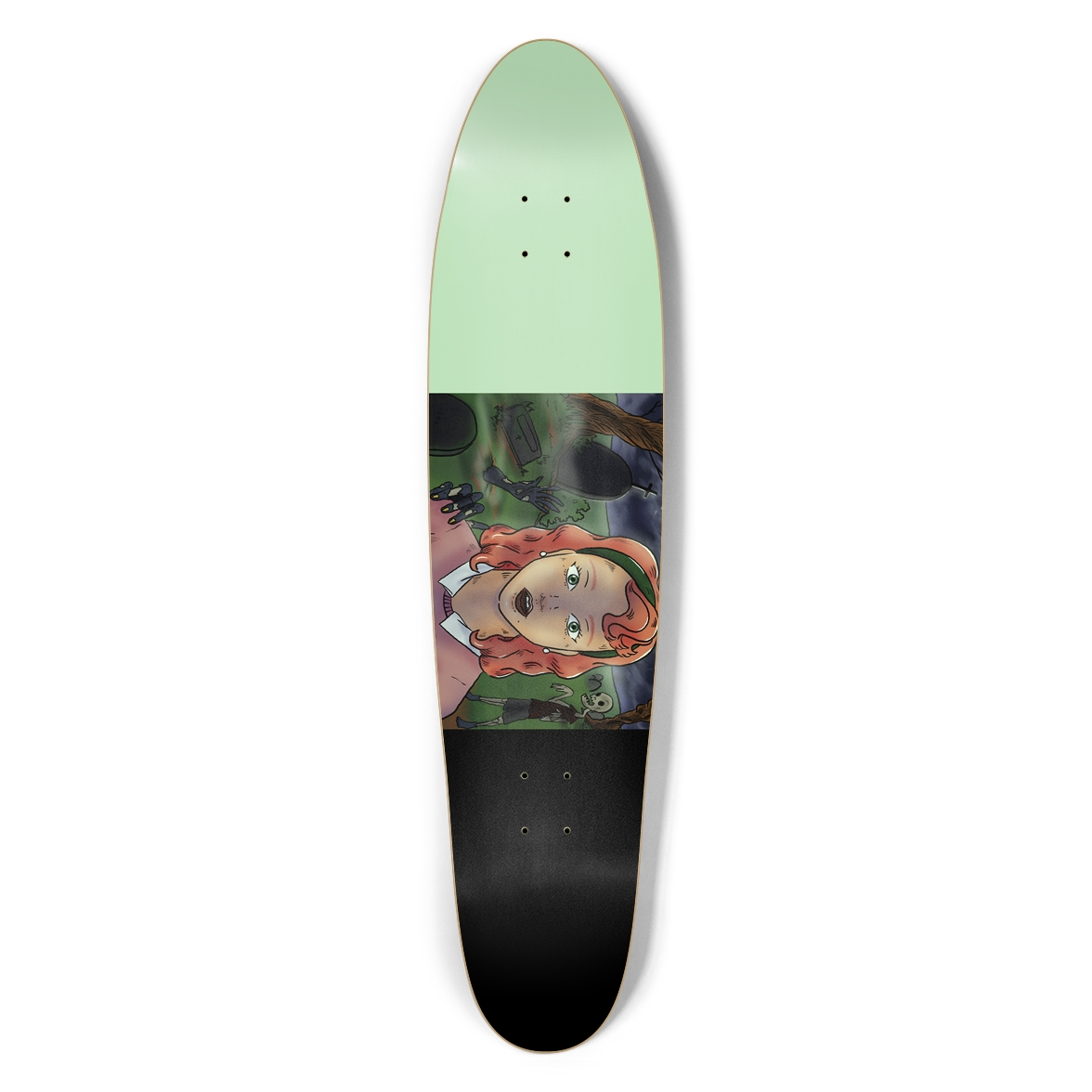 Caught In the Graveyard Glow in the Dark Longboard